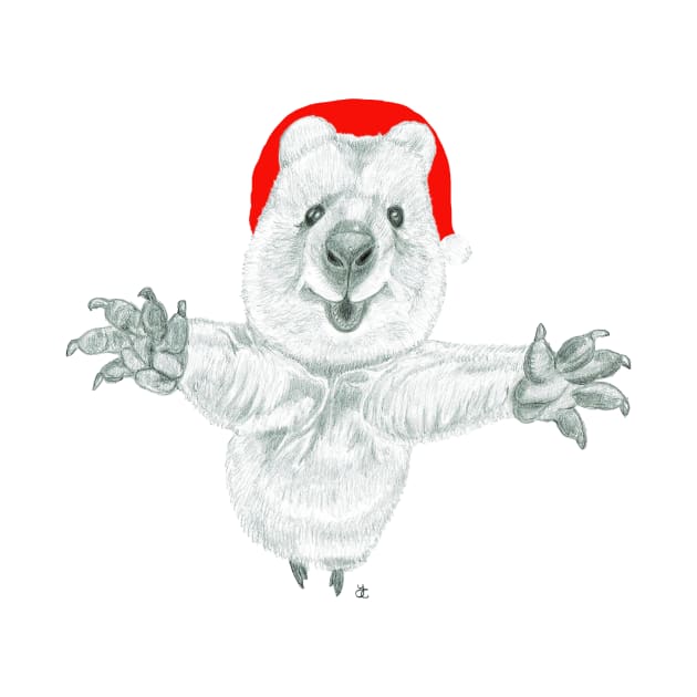 Jumping quokka with a Xmas Hat! by Acetry99