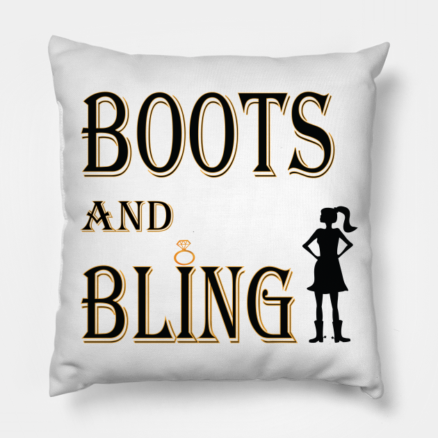 boots pillow print