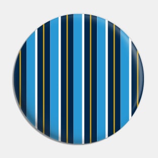 Navy, Aqua, Yellow, White Preppy Stripes Pin