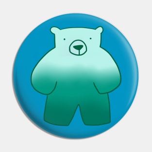 Green Teddy Bear Pin