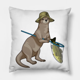 Otter Fisher Fishing net Fish Pillow