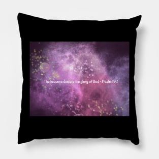 Psalm 19:1 over Nebula 3 Pillow