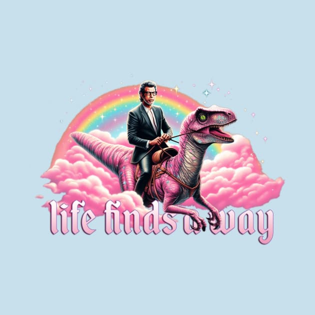 Life Finds a Way Raptor Riding Jeff by liminalcandy