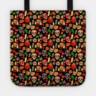 Day of The Dead Repeat Pattern Tote