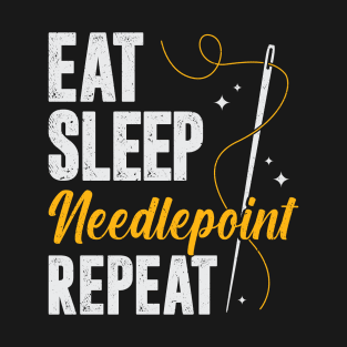 Eat Sleep Needlepoint Repeat T-Shirt