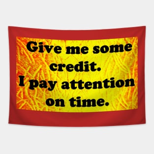 CREDIT MEME Tapestry