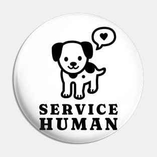 Service Human Kawaii Dog Pin