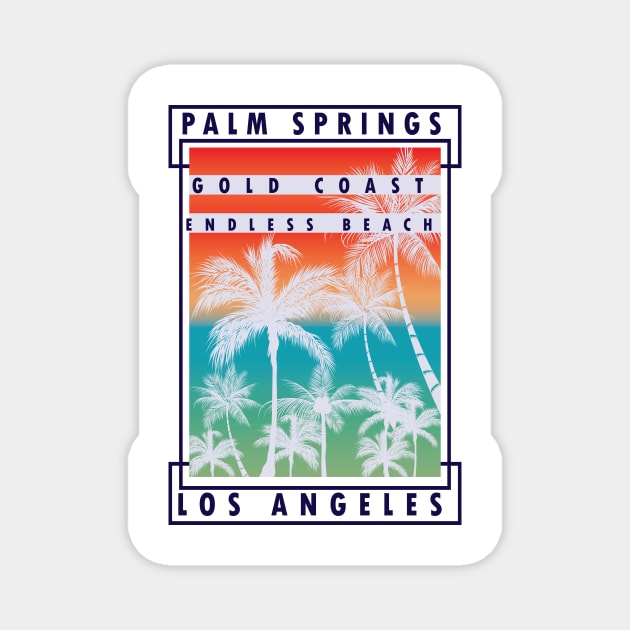 Palm spring Gold Coast Magnet by Raintreestrees7373