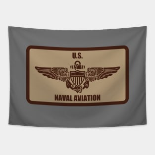 U.S. Naval Aviation Wings Patch (desert subdued) Tapestry