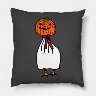 Goose Steals Halloween Horror Costume Pillow