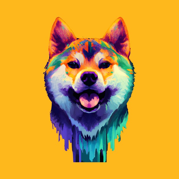 Shiba Inu Painting Art by Furrban