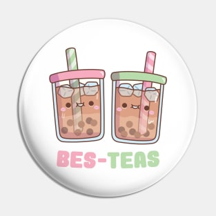 Cute Boba Tea Bes Teas Besties Pun Pin