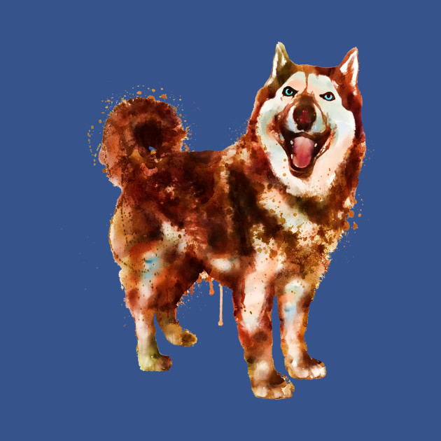 Discover Husky Dog watercolor - Husky Dog Full Body - T-Shirt