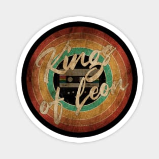 Kings of Leon Vintage Circle Art Magnet