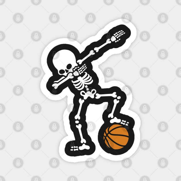 Dab dabbing skeleton football basketball Magnet by LaundryFactory