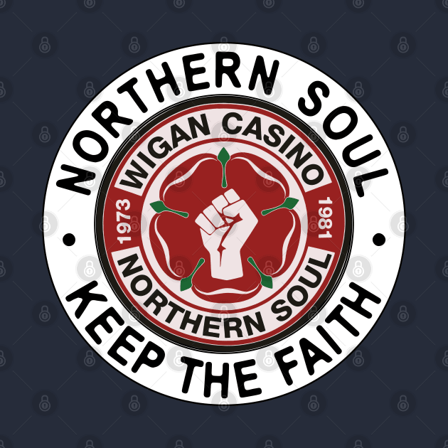 Northern Soul Badges, Wigan '81 Keep The Faith by Surfer Dave Designs