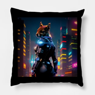 Cyberpunk Squirrel Pillow