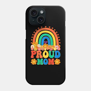 Proud Mom Groovy LGBTQ Mom Phone Case