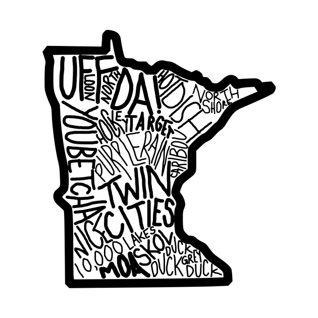 Minnesota Outline Words by ZSONN