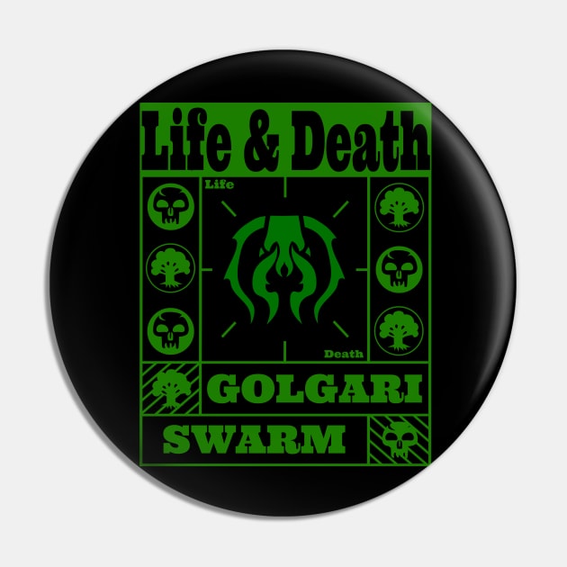 Golgari Swarm | Life & Death | MTG Green on Black Guild Design Pin by ChristophZombie