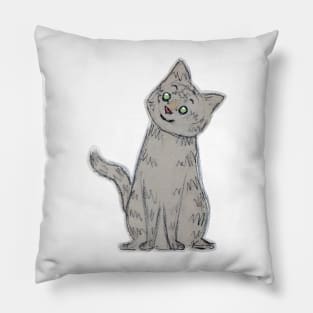 Tabby cat watercolour Pillow