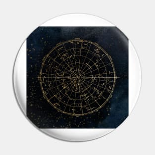 Vintage Star Map Pin