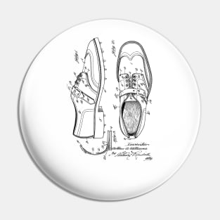 Shoe Vintage Patent Hand Drawing Pin