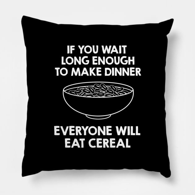 I Love Eating Cereals. Funny Breakfast Quote / Saying Art Design Pillow by kamodan