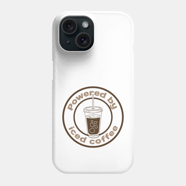 Powered by iced coffee Phone Case by Adzaki