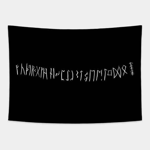 Kylver Stone Elder Futhark Rune Inscription Tapestry by LaForma