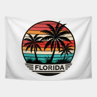 Retro Florida State Tapestry