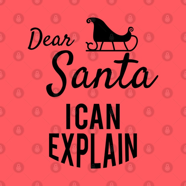 Dear santa i can explain by Mande Art