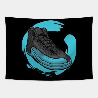 AJ 12 Retro Gamma Blue Sneaker Tapestry