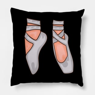 Silver Ballet Shoes Pillow