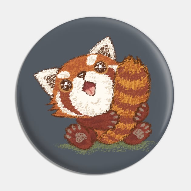 Red panda which holds a tail Pin by sanogawa