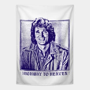 Highway to Heaven // 80s Retro TV Fan Design Tapestry