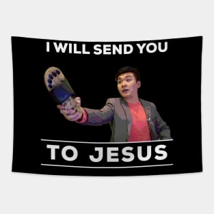 I will send you to Jesus (colored) Tapestry