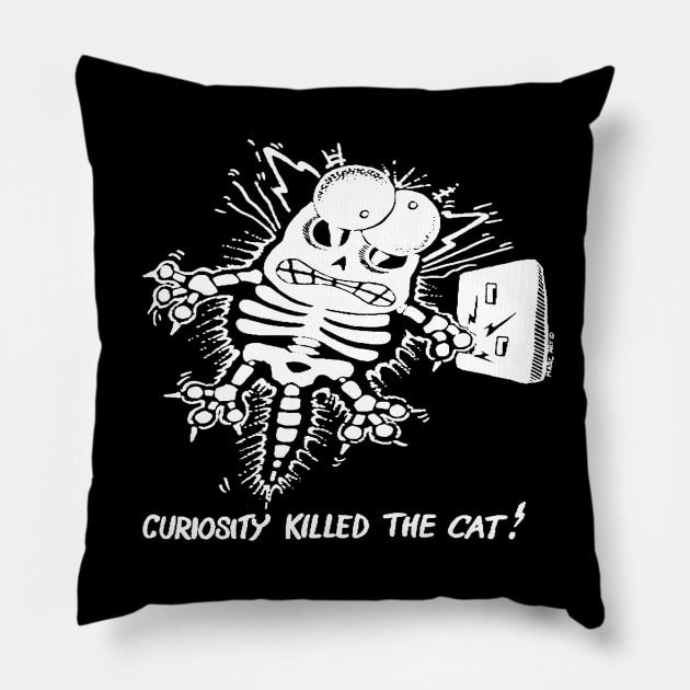 Curiosity killed the cat Pillow by mikadigital