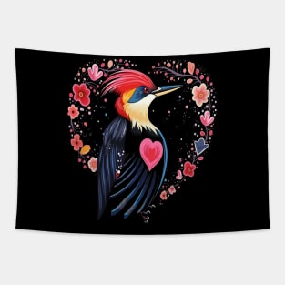 Woodpecker Valentine Day Tapestry