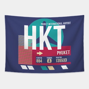 Phuket, Thailand (HKT) Airport Code Baggage Tag Tapestry