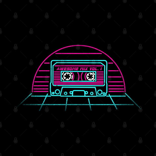 Awesome Mix Tape Neon by technofaze