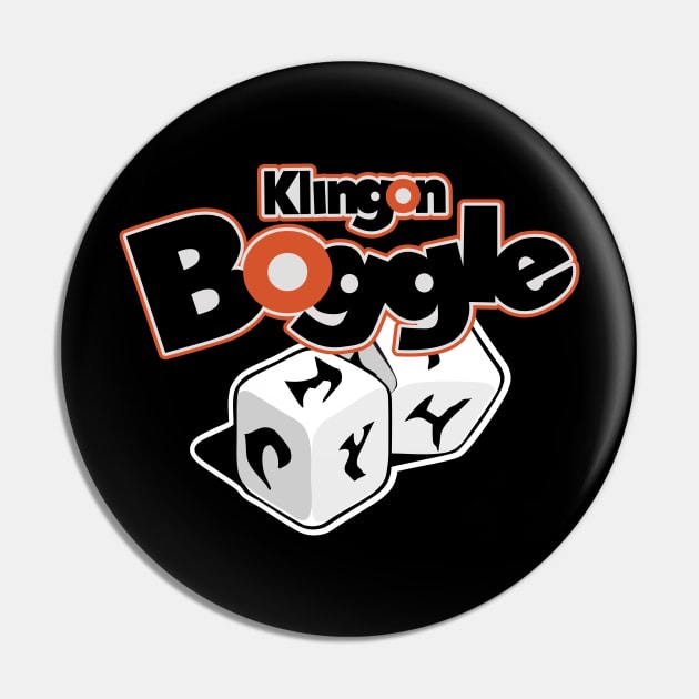 Klingon Boggle Pin by innercoma@gmail.com