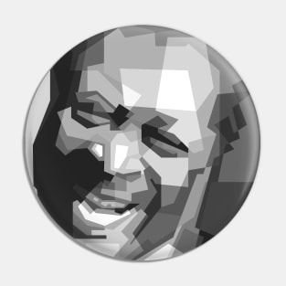 Bluesman in grayscale Pin