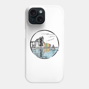 Poland - Water reflection in Gdansk Phone Case