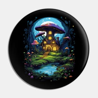 Enchanted Haven: Whimsical Forest Cottage Pin