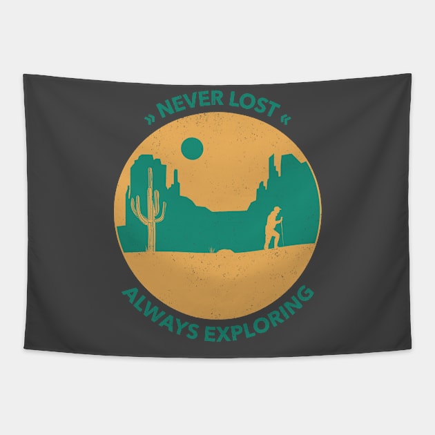 Always Exploring Never Lost Tapestry by Tip Top Tee's