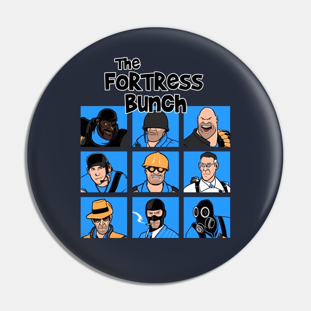 The Fortress Bunch (BLU Team) Pin by spacemonkeydr