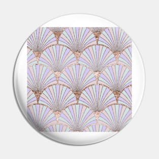 Art Deco elegance - pastel pop rose gold Pin