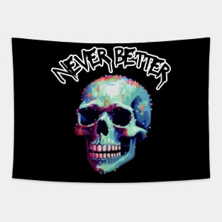 Never Better Skull Tapestry