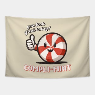 Compli-mint - Peppermint Pun Vintage Tapestry